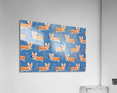 Corgi Patterns Acrylic Print