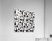 wine pattern black white Acrylic Print