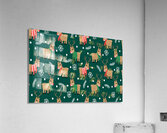 cute christmas pattern doodl Acrylic Print