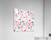christmas themed seamless pattern Acrylic Print