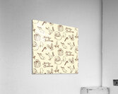 vintage christmas pattern Acrylic Print