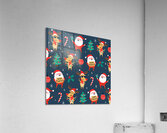 funny christmas pattern Acrylic Print