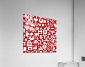 christmas seamless pattern icons Acrylic Print