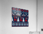 knitted christmas pattern Acrylic Print
