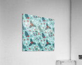 seamless pattern with berries leaves Acrylic Print