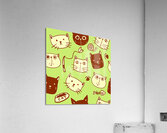 cute hand drawn cat seamless pattern Acrylic Print