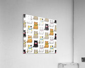 cat kitten seamless pattern Acrylic Print