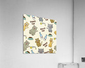 happy cats pattern background Acrylic Print