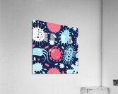 seamless pattern microbes virus vector illustrati Acrylic Print