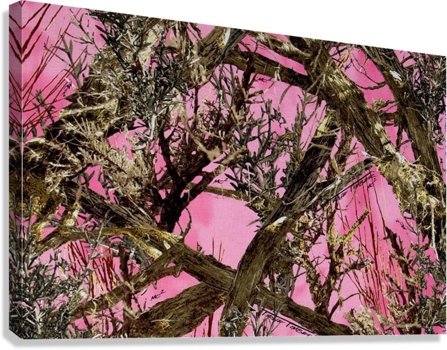 pink camo wallpaper Canvas Print