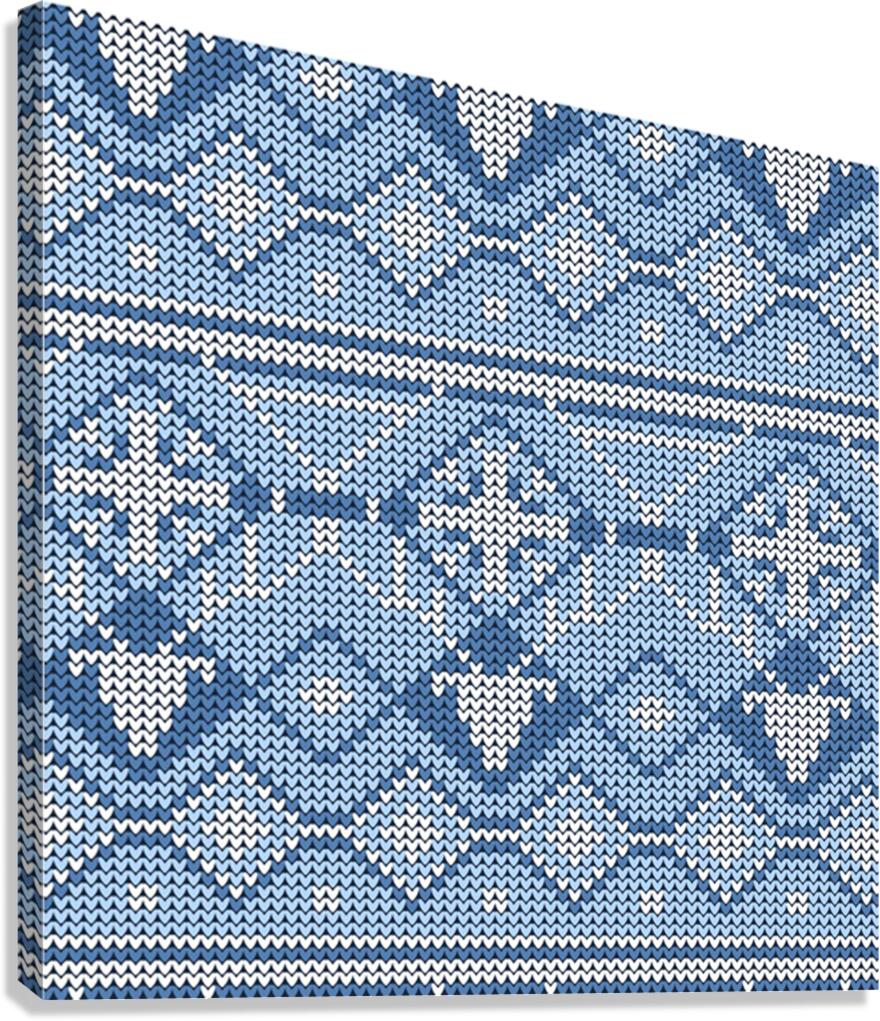 beautiful knitted christmas pattern Canvas Print