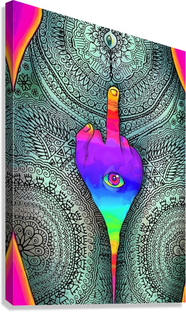 Trippy Alien on Zen Canvas Print