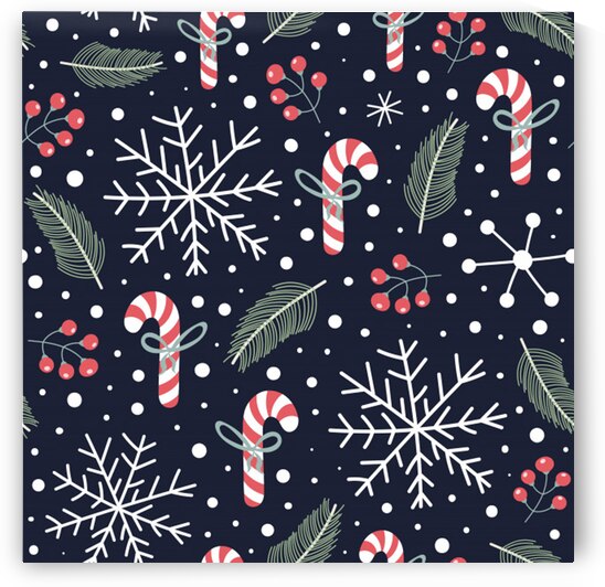 holiday seamless pattern with christmas candies s by Etnousta