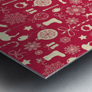 christmas pattern background Metal print