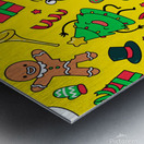 funny decoration christmas pattern Metal print