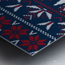knitted christmas pattern Metal print