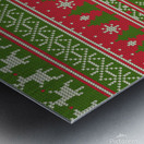 christmas knitting pattern Metal print