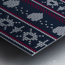 beautiful knitted christmas pattern Metal print