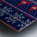 beautiful knitted christmas pattern Metal print