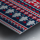 beautiful knitted christmas pattern Metal print