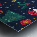 colorful funny christmas pattern Metal print