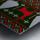 christmas pattern knitted design Metal print