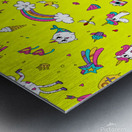 pattern unicorns mermaids horses girlish things.j Metal print
