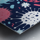 seamless pattern microbes virus vector illustrati Metal print