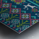 background with fabric texture winter Metal print