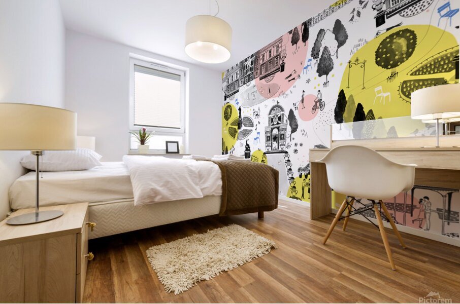 The Park  pattern design Mural print