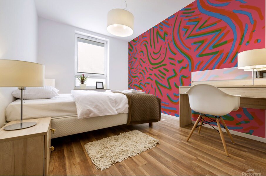 Pattern Saying Wavy Mural print