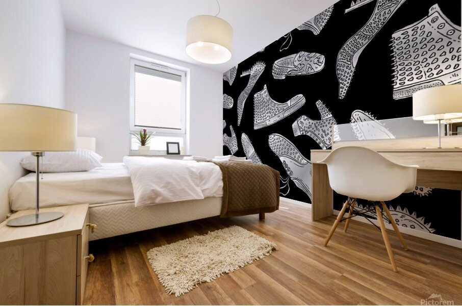 Pattern Shiny Shoes Mural print
