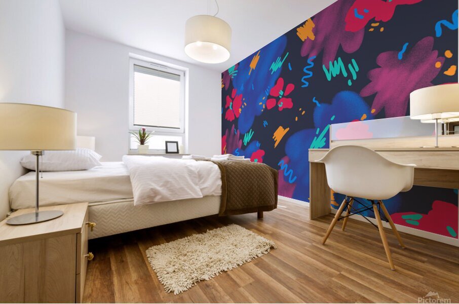 Patterns Rosebuds Mural print