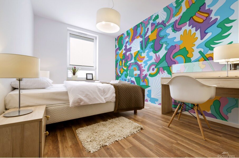 Pattern HotdogTrap Mural print