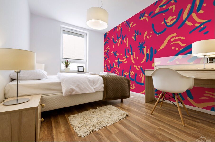 Pattern Booty Faces Mural print