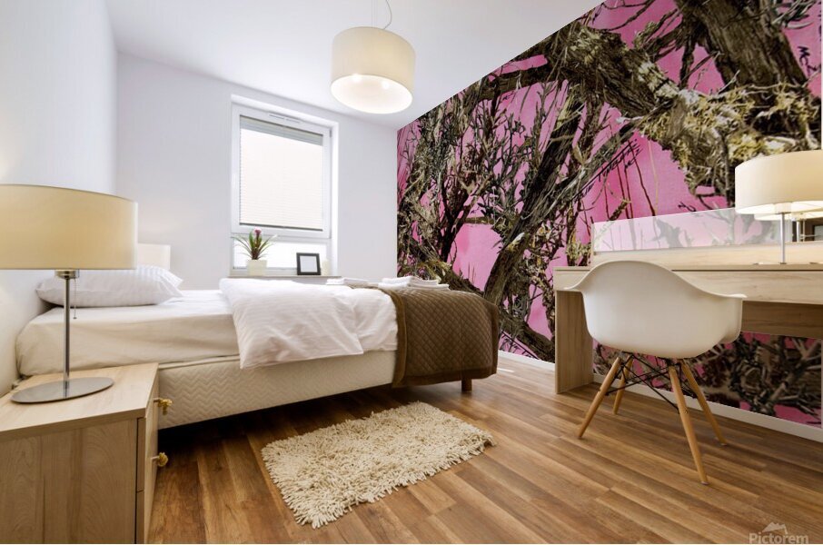 pink camo wallpaper Mural print