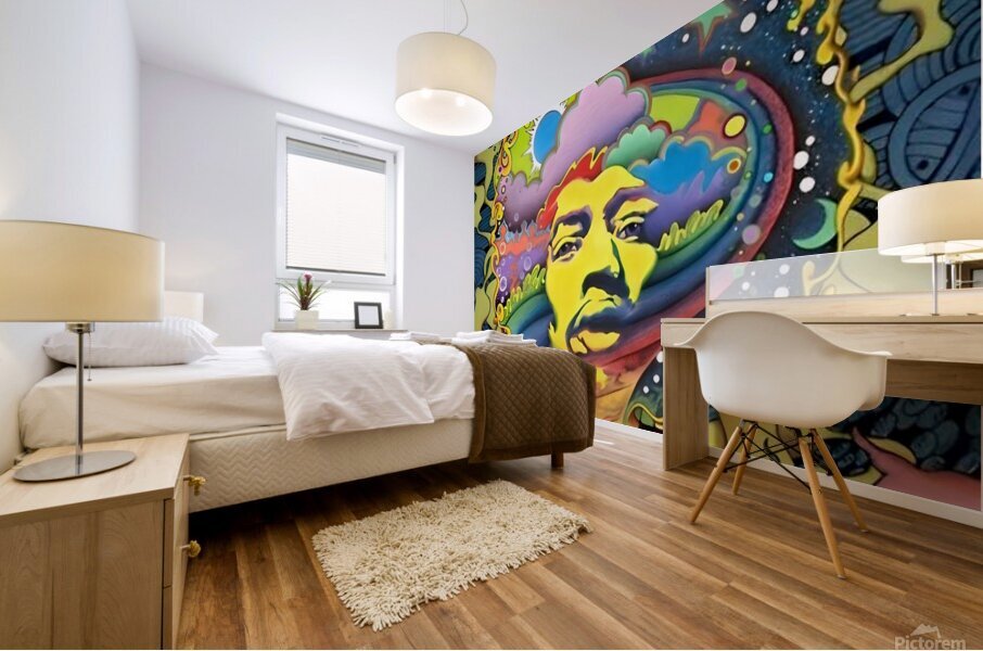 psychedelic rock jimi hendrix Mural print
