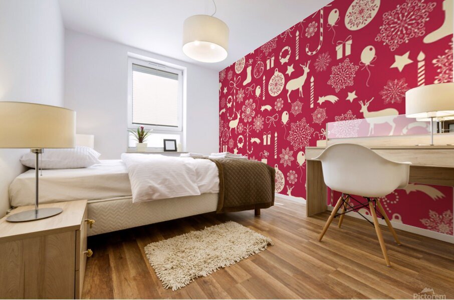 christmas pattern background Mural print
