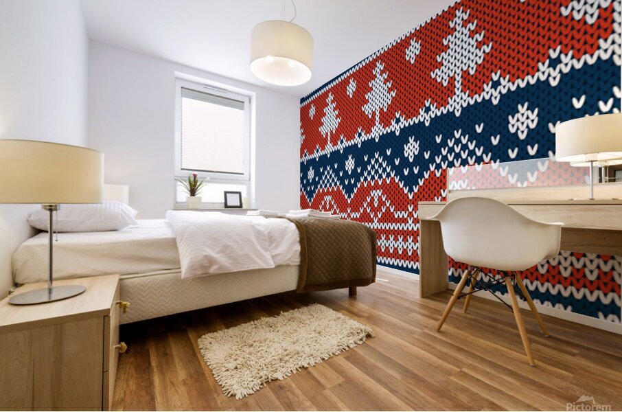 vector seamless ornament knitted texture Mural print