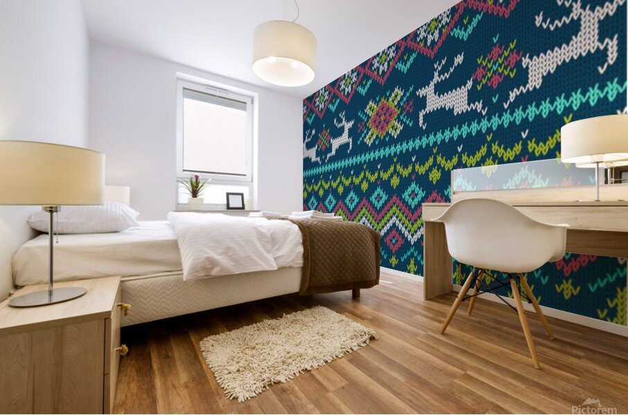 background with fabric texture winter Mural print