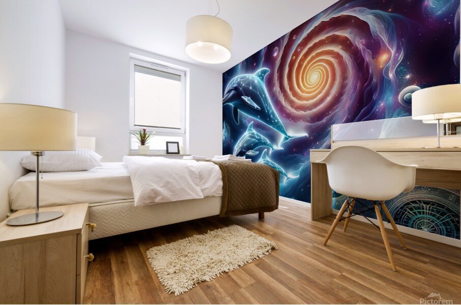 dolphins fantasy Mural print