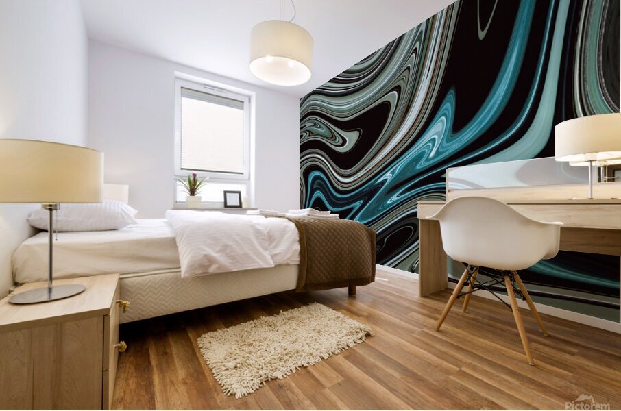 abstract waves background wallpaper Mural print