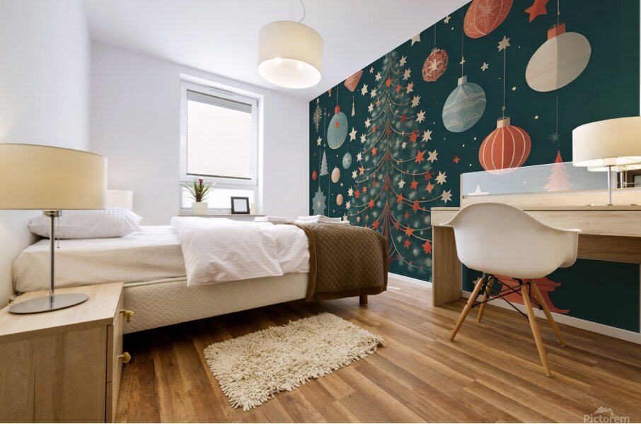 tree christmas Mural print