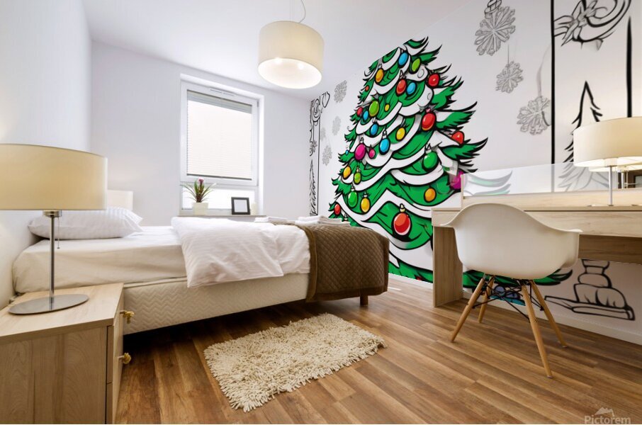 christmas tree Mural print