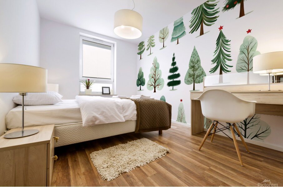 christmas trees Mural print