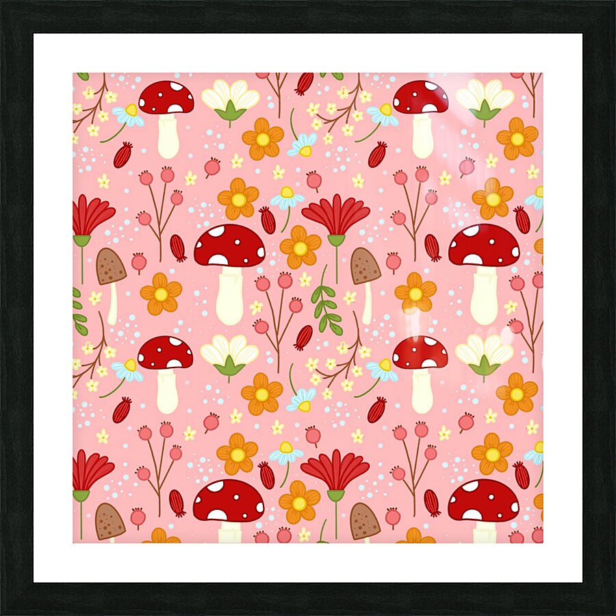 Floral Surface Pattern Design Picture Frame print