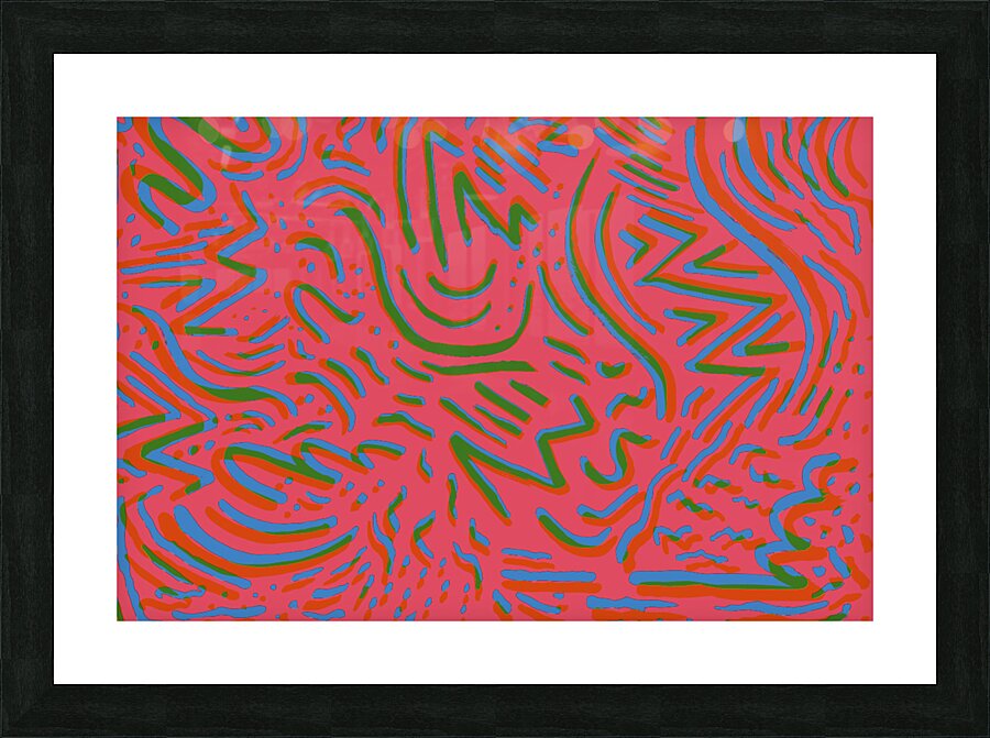 Pattern Saying Wavy Picture Frame print