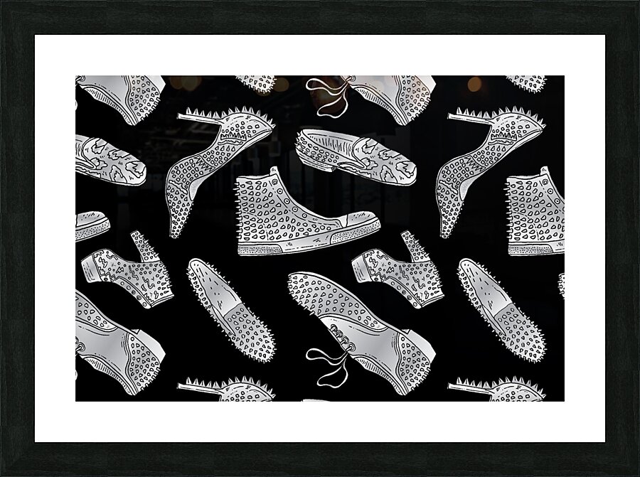 Pattern Shiny Shoes Picture Frame print