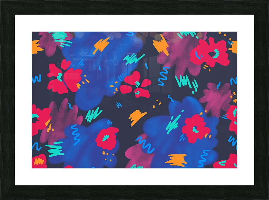 Patterns Rosebuds Picture Frame print
