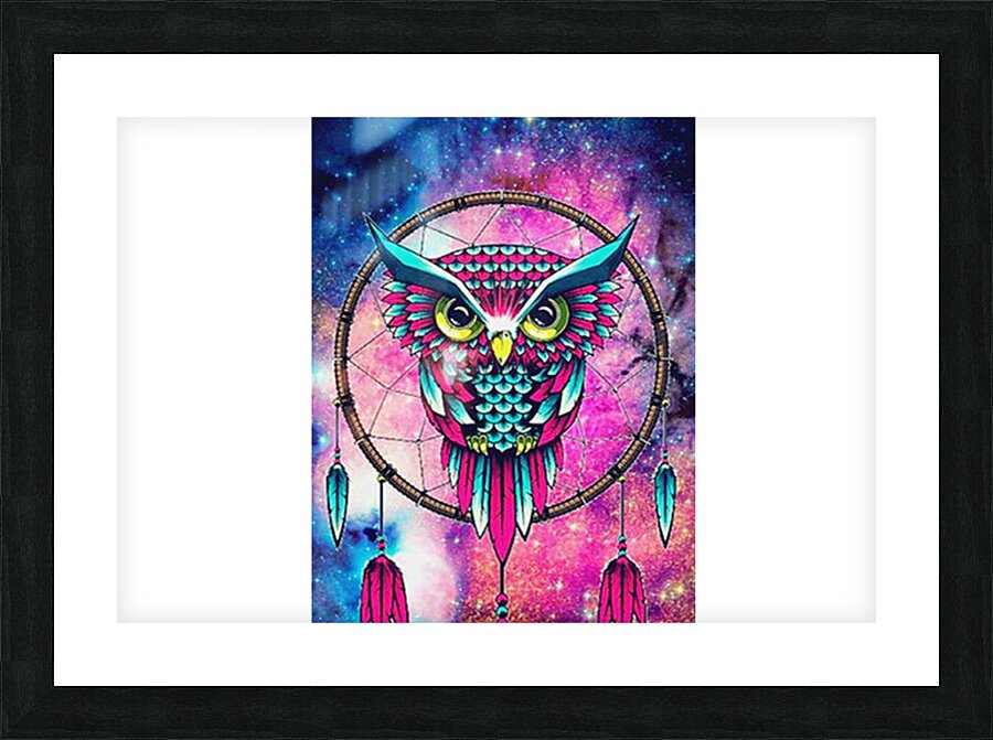 Owl Dreamcatcher Picture Frame print